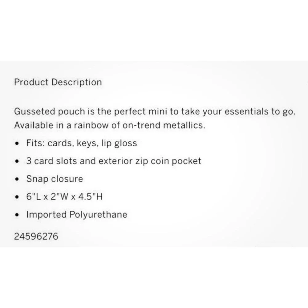 Victoria's Secret Jewel Metallic Envelope Pouch Wallet: Silver - Picture 7 of 8